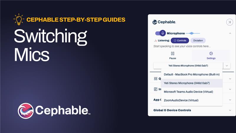 Desktop: Swithcing Microphones